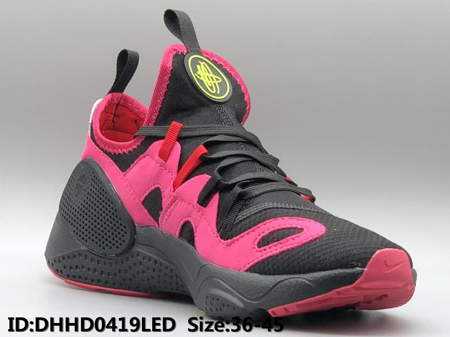 Women Nike Air Huarache 7 Black Red Shoes